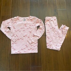 Carters Pink Pajama Set With Horses - Long Sleeve Top & Pants - Girls Size 12